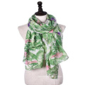 New style unique muslim printed palestine indian head Polyester floral voile Hawaii style scarf